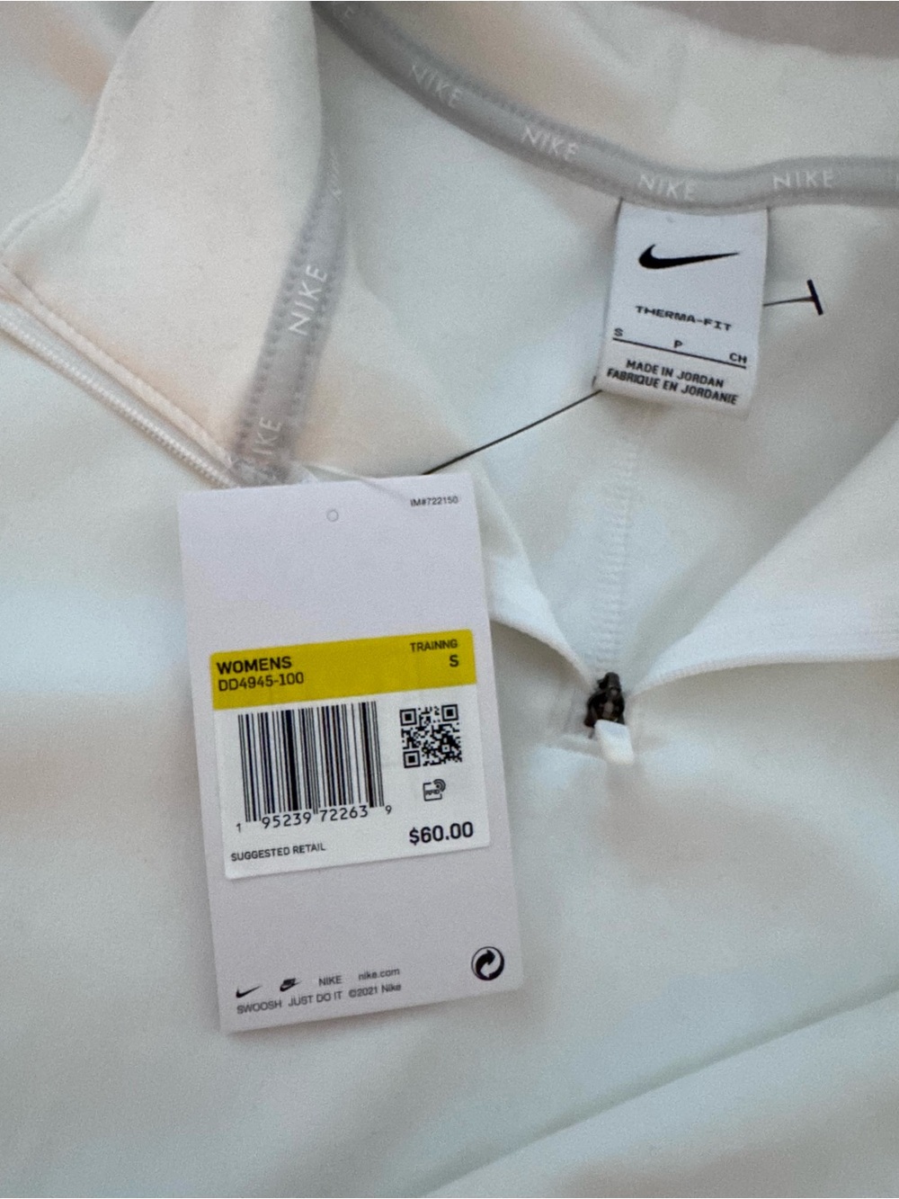 Nike Women’s White Half-Zip Mock Neck Pullover Sweater - Picture 4 of 6